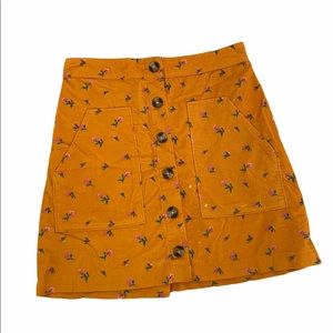 American Eagle Orange Floral Skirt